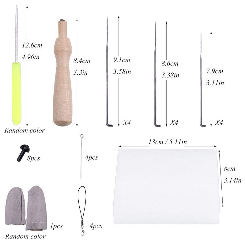 LOKUNN Needle Felting Starter Kit, Complete Needle Felting Tools, Needle Felting Kit with Felting Needles, Instructions, Felting Foam Mat, and Other Tools, for Adults Beginner Supplies DIY Crafts - Image 2